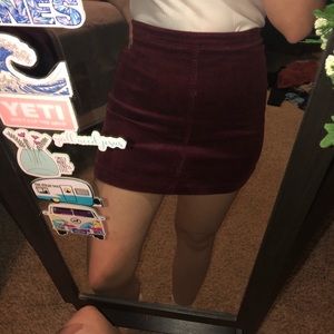 Corduroy mini skirt
